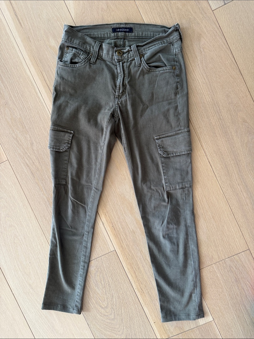 James Jeans Olive Green Skinny Cargo Jeans